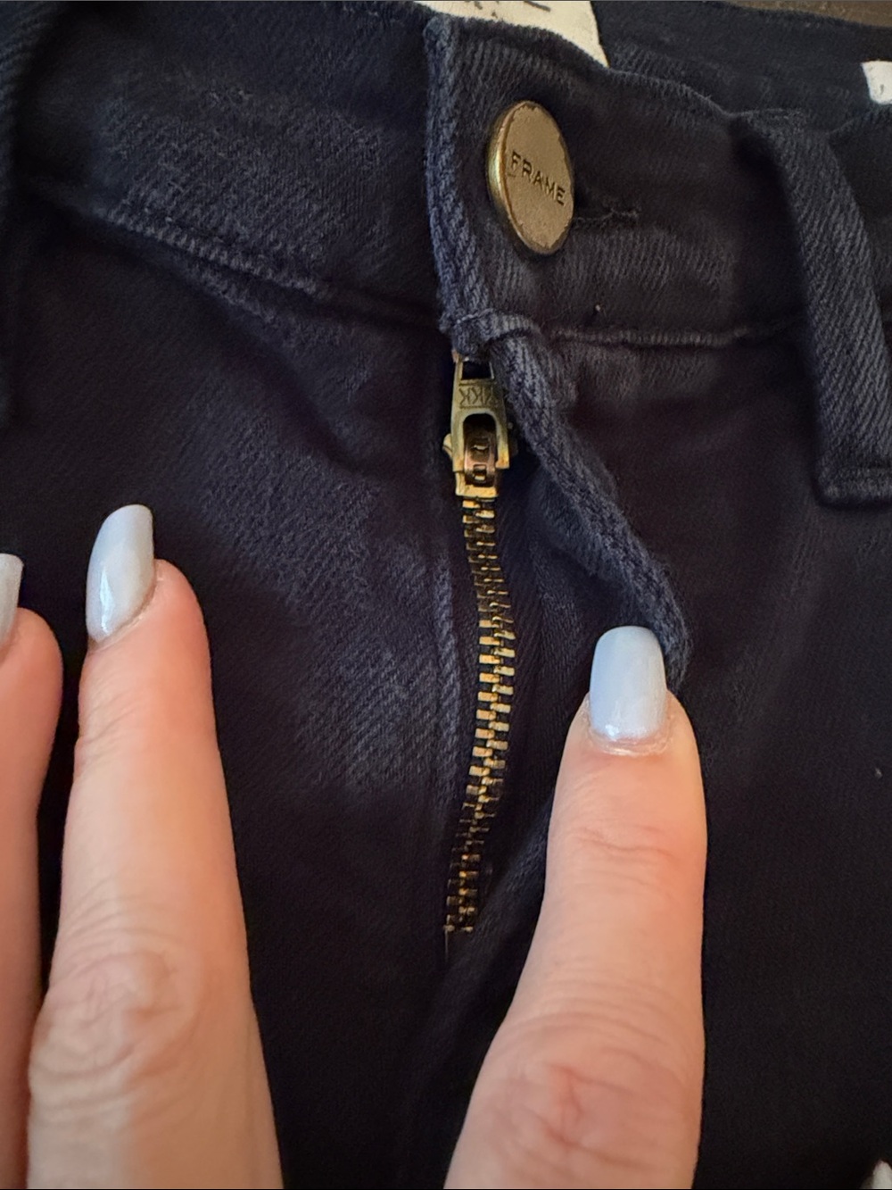 Frame Denim Black Cuffed High-Rise Jean Shorts - Picture 8 of 11